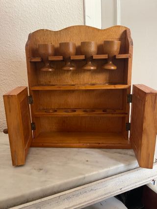 Supporto per Bicchieri in Legno Stile Rustico