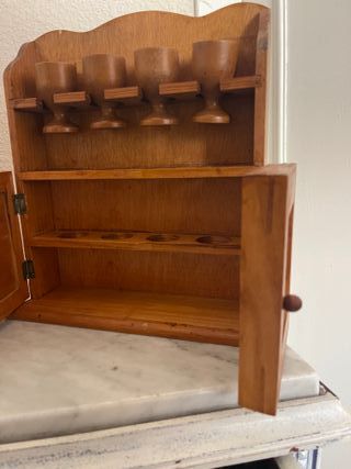 Supporto per Bicchieri in Legno Stile Rustico