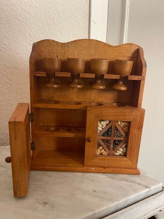 Supporto per Bicchieri in Legno Stile Rustico