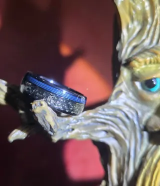 Anello Chrono Blu in Tungsteno-Nuovo-❗-50%❗