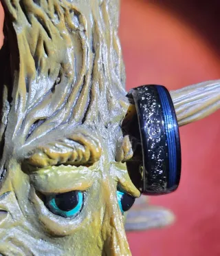 Anello Chrono Blu in Tungsteno-Nuovo-❗-50%❗