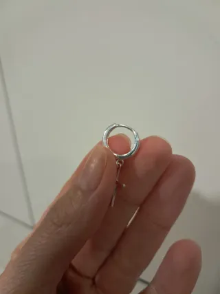 Pendientes cruz plata