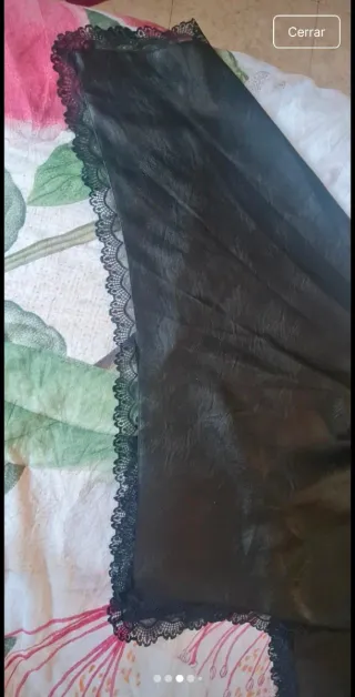 Vestido Camaleónica Ecopiel Negro Talla L .