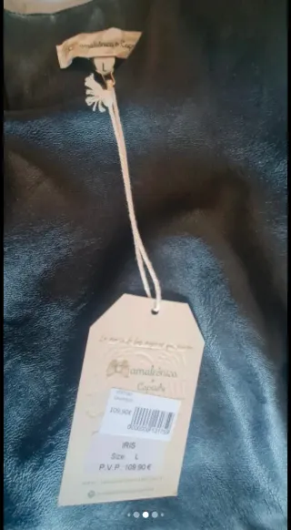 Vestido Camaleónica Ecopiel Negro Talla L .