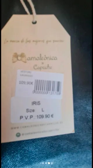 Vestido Camaleónica Ecopiel Negro Talla L .