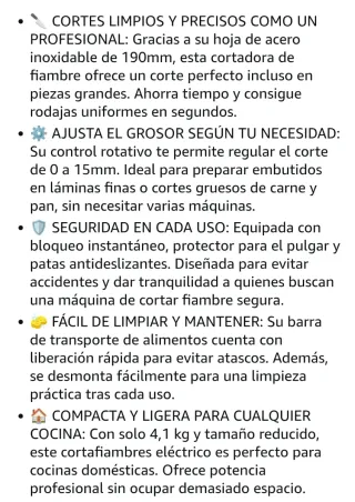 SOGO Cortadora de Fiambre