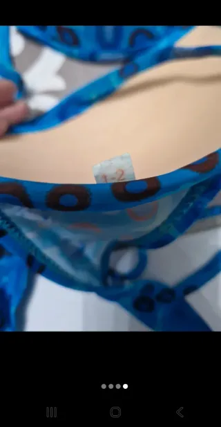 Costume da bagno bikini blu leopardato