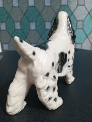 Figura Perro Spaniel Cerámica Vintage