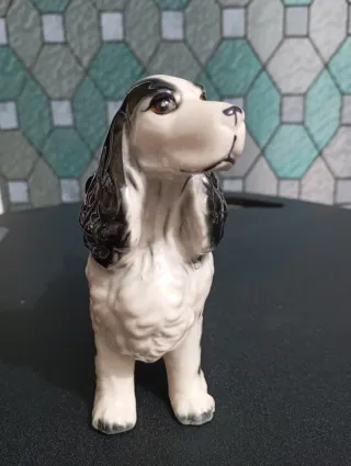 Figura Perro Spaniel Cerámica Vintage