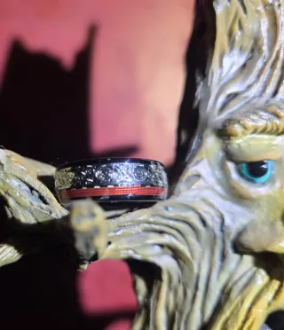 Anello Chrono Rosso in Tungsteno-Nuovo-❗-50%❗