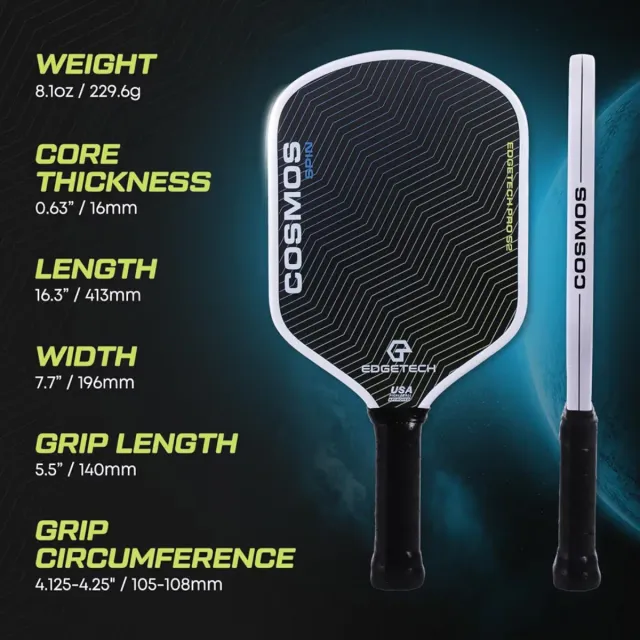 Paleta Pickleball Cosmos Spin Edgetech