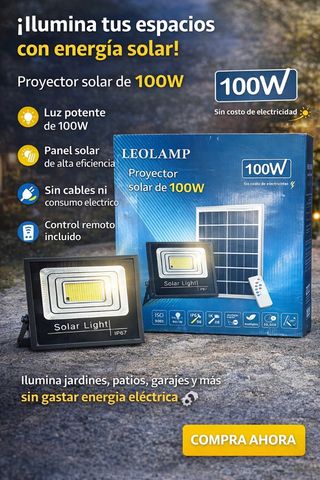 Proyector Solar LEOLAMP 100W