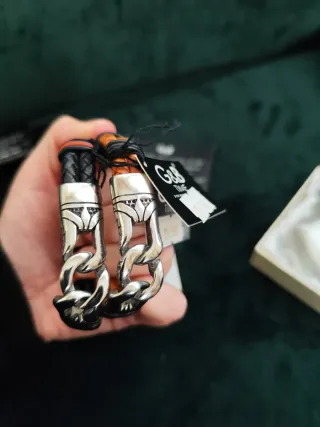 Pulsera G&B Cuero Trenzado Cierre Magnético