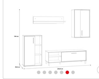Mueble TV Roble y Negro Industrial