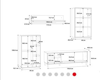 Mueble TV Roble y Negro Industrial