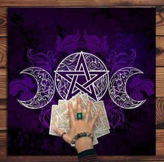 Tappeto da Tarocchi viola con Pentagramma