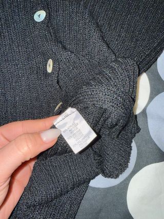 Cardigan traforato nero