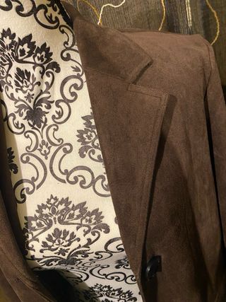 Abrigo Zara efecto ante marrón chocolate