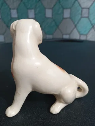 Figura Perro Pointer Porcelana Vintage