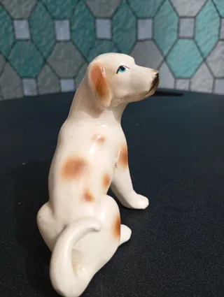 Figura Perro Pointer Porcelana Vintage