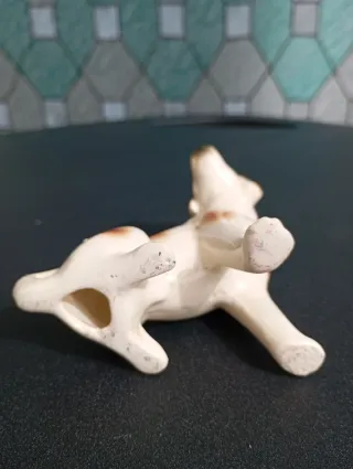 Figura Perro Pointer Porcelana Vintage