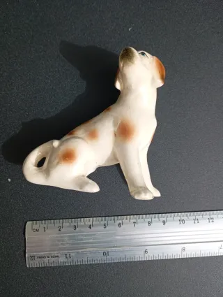 Figura Perro Pointer Porcelana Vintage