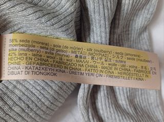 Jersey Massimo Dutti Seda y Lana Gris