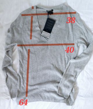 Jersey Massimo Dutti Seda y Lana Gris