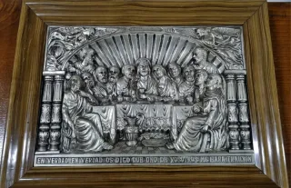 Cuadro La Última Cena Plata de Ley