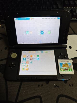 Nintendo 3DS LL Blu + Gioco Animal Crossing
