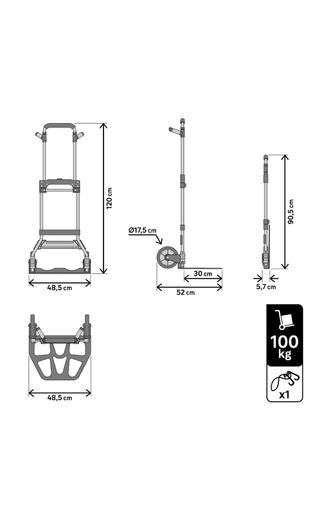 Carretilla plegable acero hasta 100kg