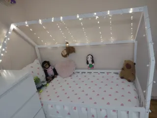 Cama cabaña infantil blanca