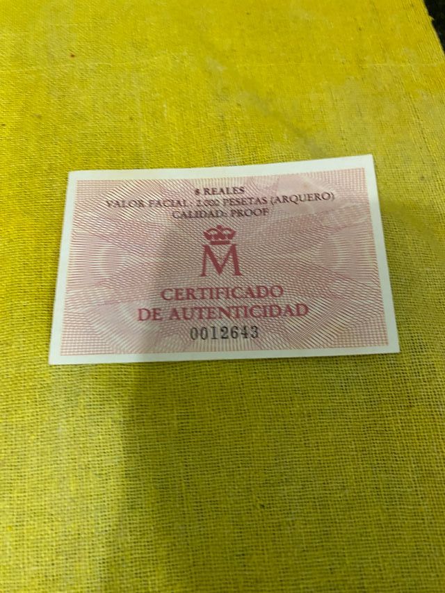 Certificado Autenticidad 8 Reales Arq. Barcelona 9