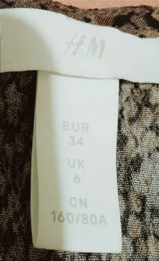 Blusa H&M Talla 34 Estampada