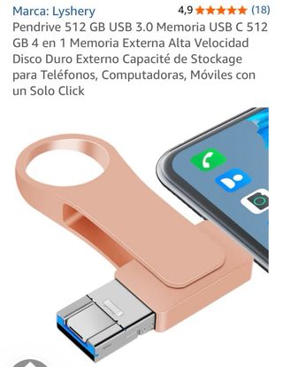 Pendrive 4 en 1 CooDisk para iPhone/Android
