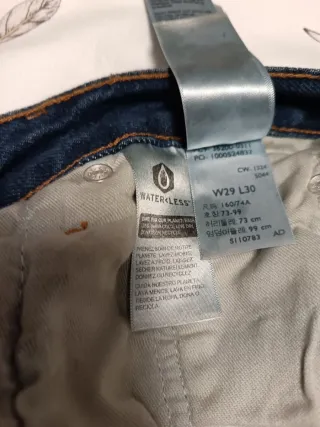 Levi's 501 Original Jeans Mujer Azul W29 L30