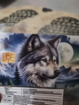 Pegatina decorativa de lobo para tarjeta