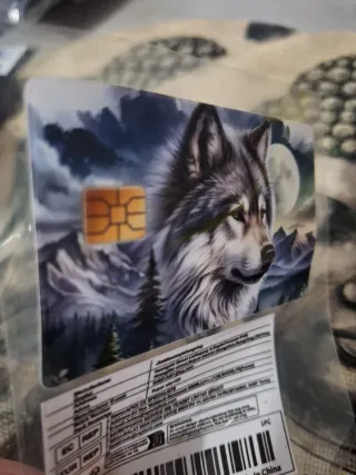 Pegatina decorativa de lobo para tarjeta