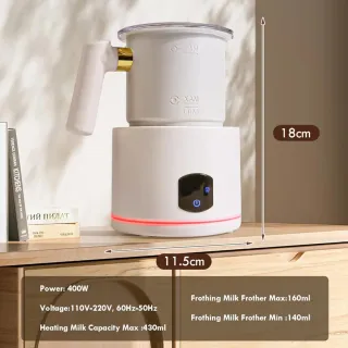 Espumador de Leche Eléctrico Blanco