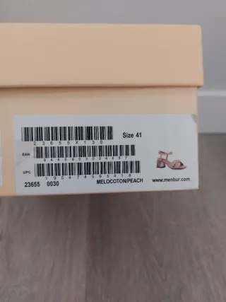 Sandalias Menbur tacón joya oro rosa