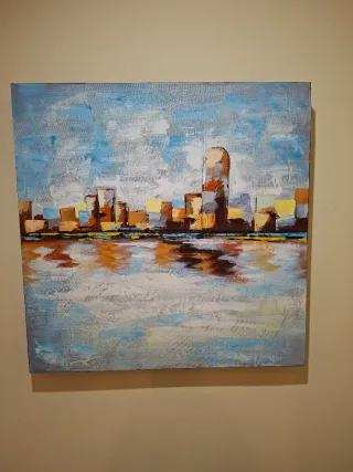Pintura al óleo paisaje urbano