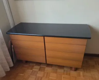 Armadio 4 ante con specchio e comò