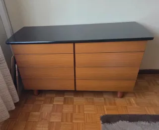 Armadio 4 ante con specchio e comò