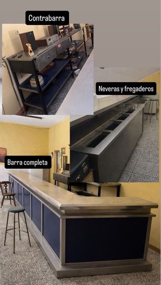 Mobiliario de bar acero inoxidable