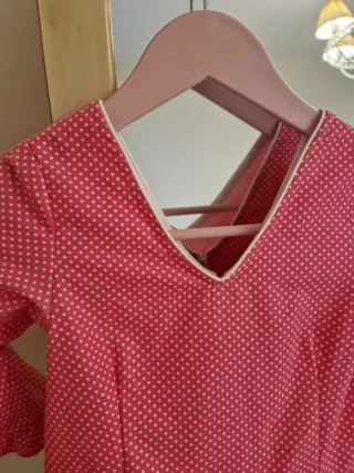 Traje de Flamenca rosa con volantes