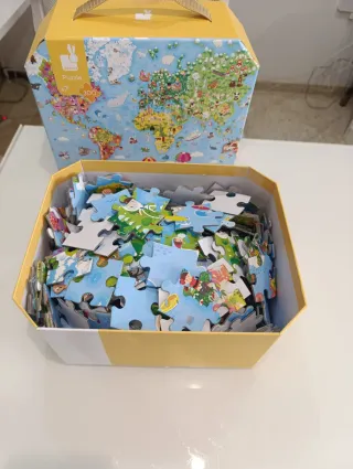 Puzzle Janod Mapa del Mundo 300 piezas