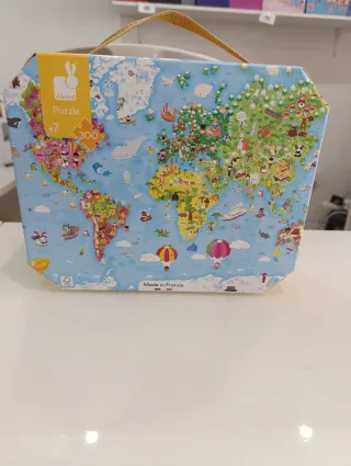 Puzzle Janod Mapa del Mundo 300 piezas