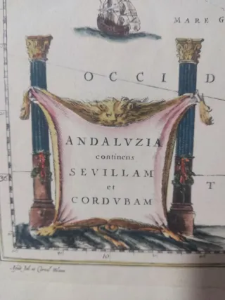 Mapa antiguo de Andalucía