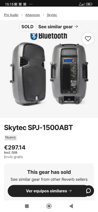 (Altavoz Activo 15' Bluetooth)