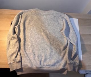 Sudadera Stone Island Gris Logo Circular